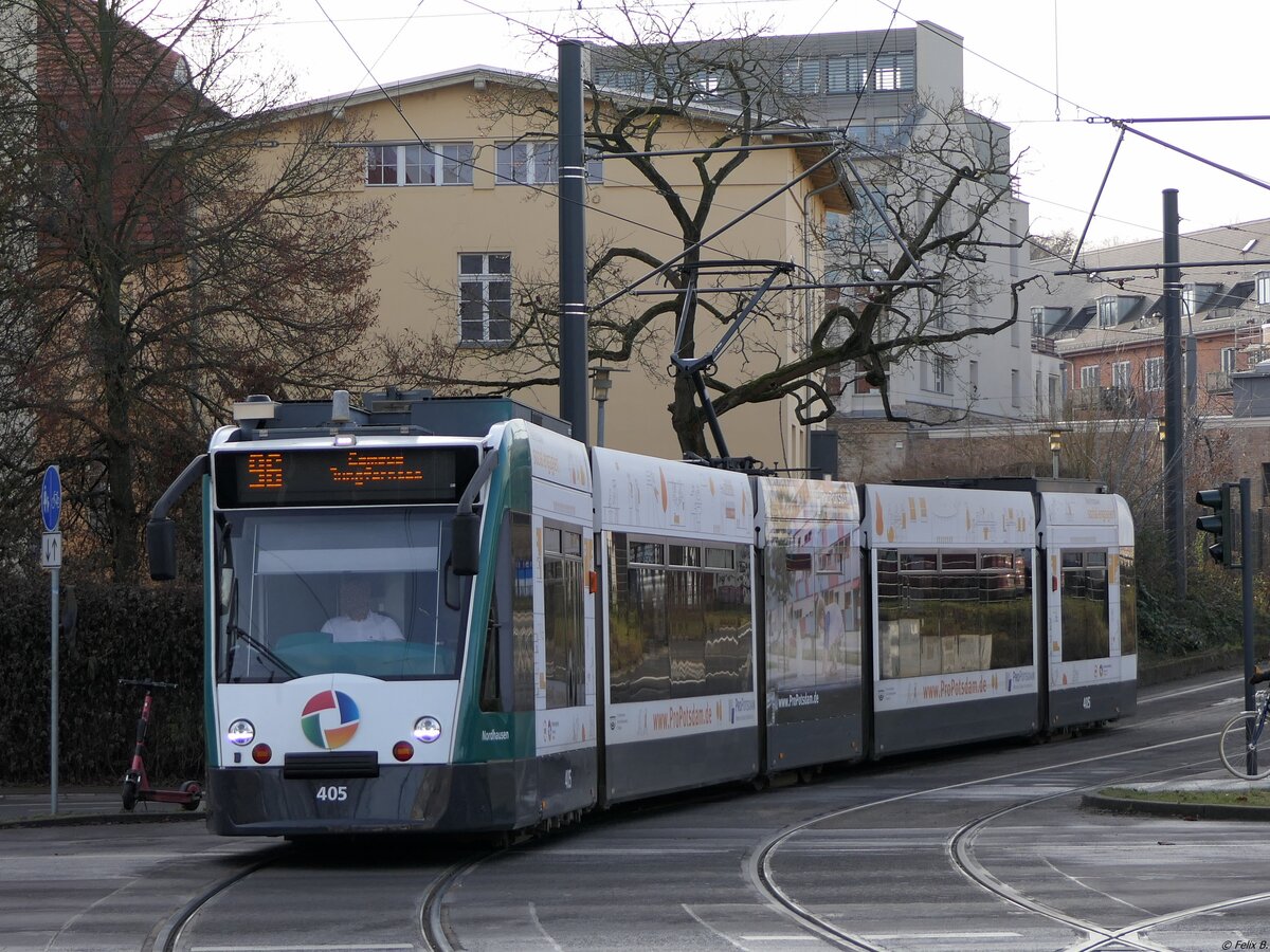 Combino Nr. 405  Nordhausen  der ViP in Potsdam.