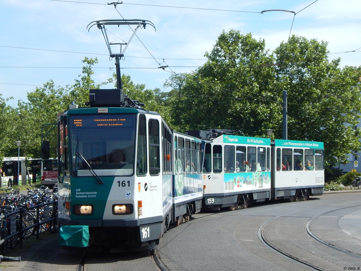Tatra Nr. 161 und 159 der ViP in Potsdam.