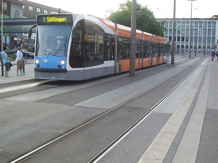 Ulmer Stra�enbahn am 04.07.2009