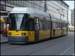 Moderne Flexity-Stra�enbahn in Berlin am Alexanderplatz.